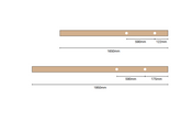 Frameless sliding shower screen rail, Pre-drilled rail SS304 GOLD FINISH PVD, STAL